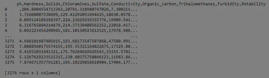 how to create dataframe from csv file in python